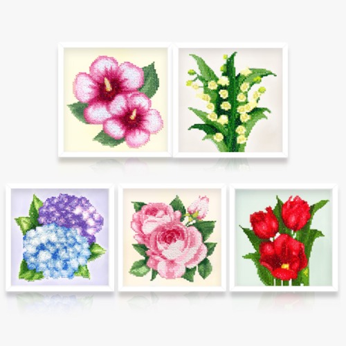5D 러블리 꽃 시리즈(20x20cm)