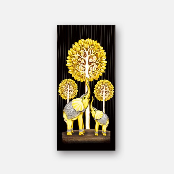 5D 황금나무 코끼리모녀 (30x60cm)
